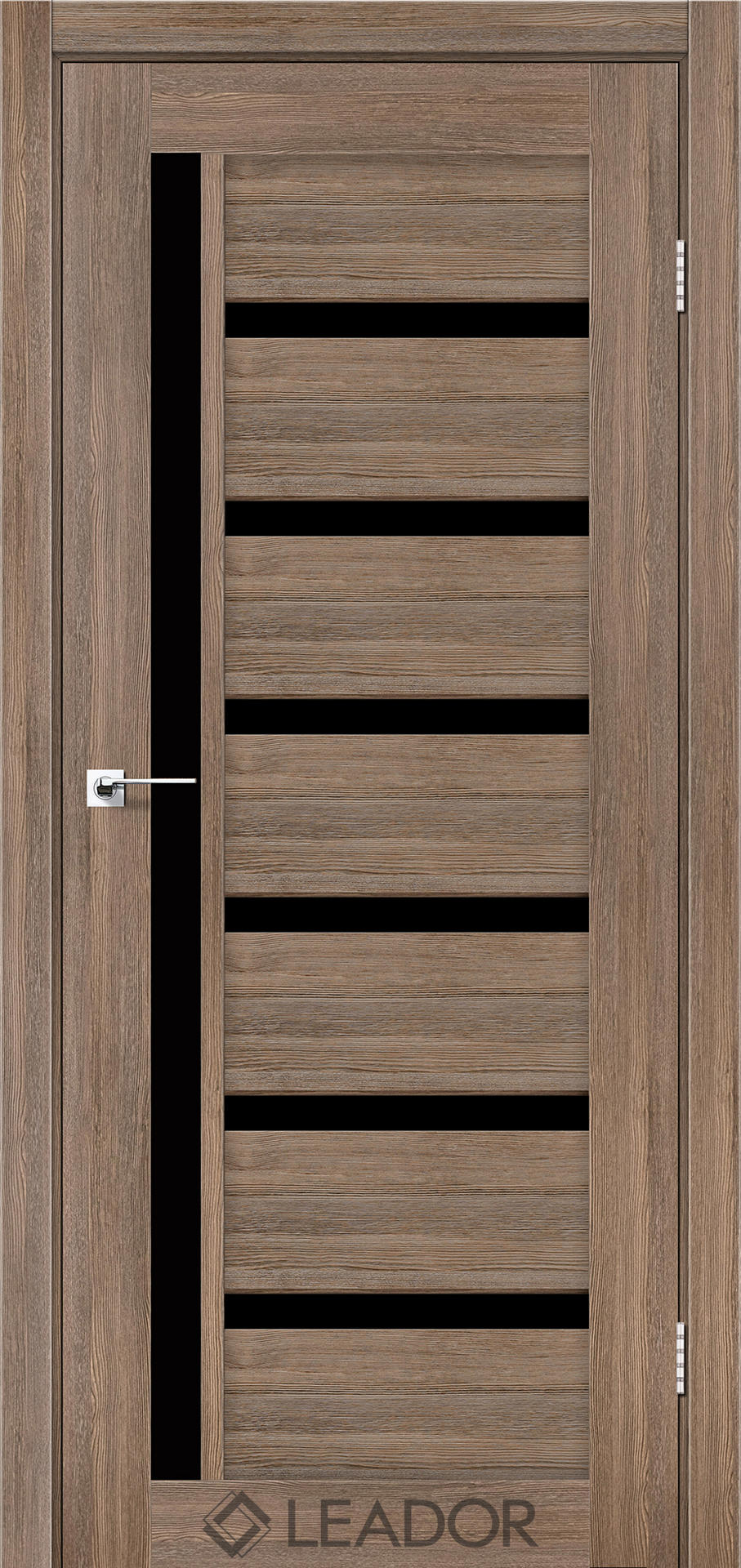 AMARONI_GREY WOOD_BLK Міжкімнатні двері Leador