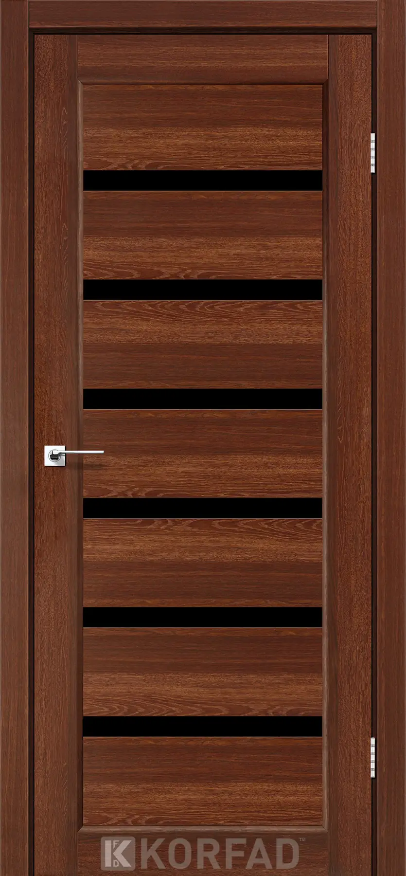 PORTO DELUXE PD-01 горіх скло чорне